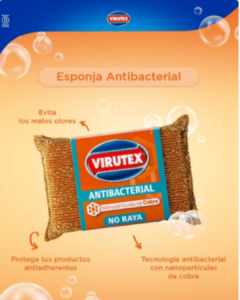Esponja Cobre Antibacterial Virutex - Imagen 2