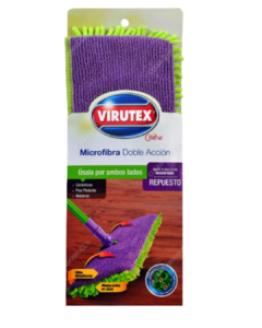Repuesto Mopa Plana Dual Microfibra 35cm Virutex