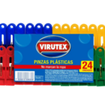 Pinzas Plásticas Para Ropa Virutex 24uds