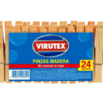 Pinzas Para Ropa Madera Virutex 24uds