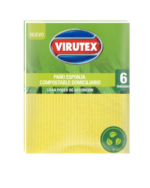 Paño Celulosa Natural Esponja Compostable 6 Unidades Virutex