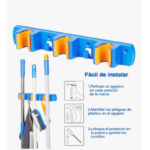 Organizador Para Escobas De Pared Colgador con 3 Espacios
